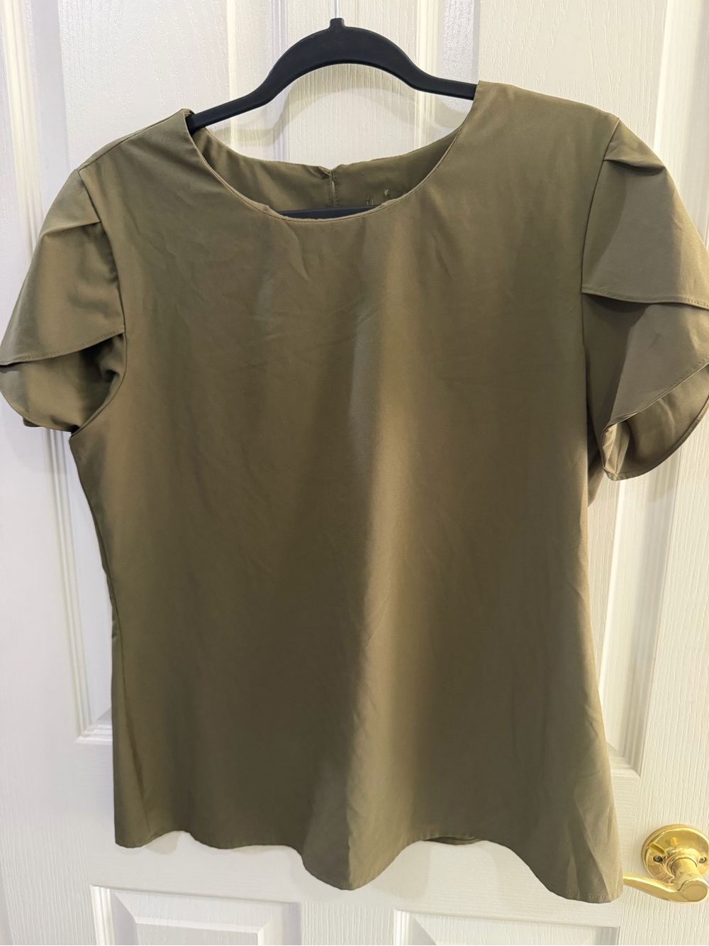 Calvin Klein Olive Short Sleeve Blouse